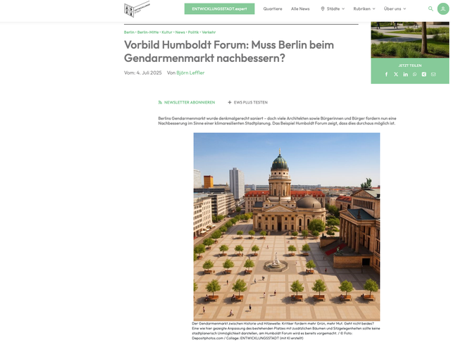 Straßen, Plätze und Parks haben nur dann eine Zukunft, wenn sie auf die Anforderungen der Zeit reagieren